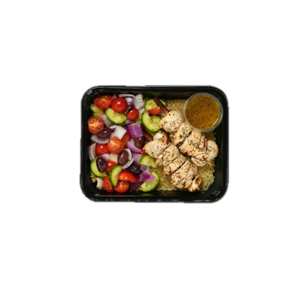 Chicken Souvlaki Kebabs with Greek Salad and Quinoa - Image 2